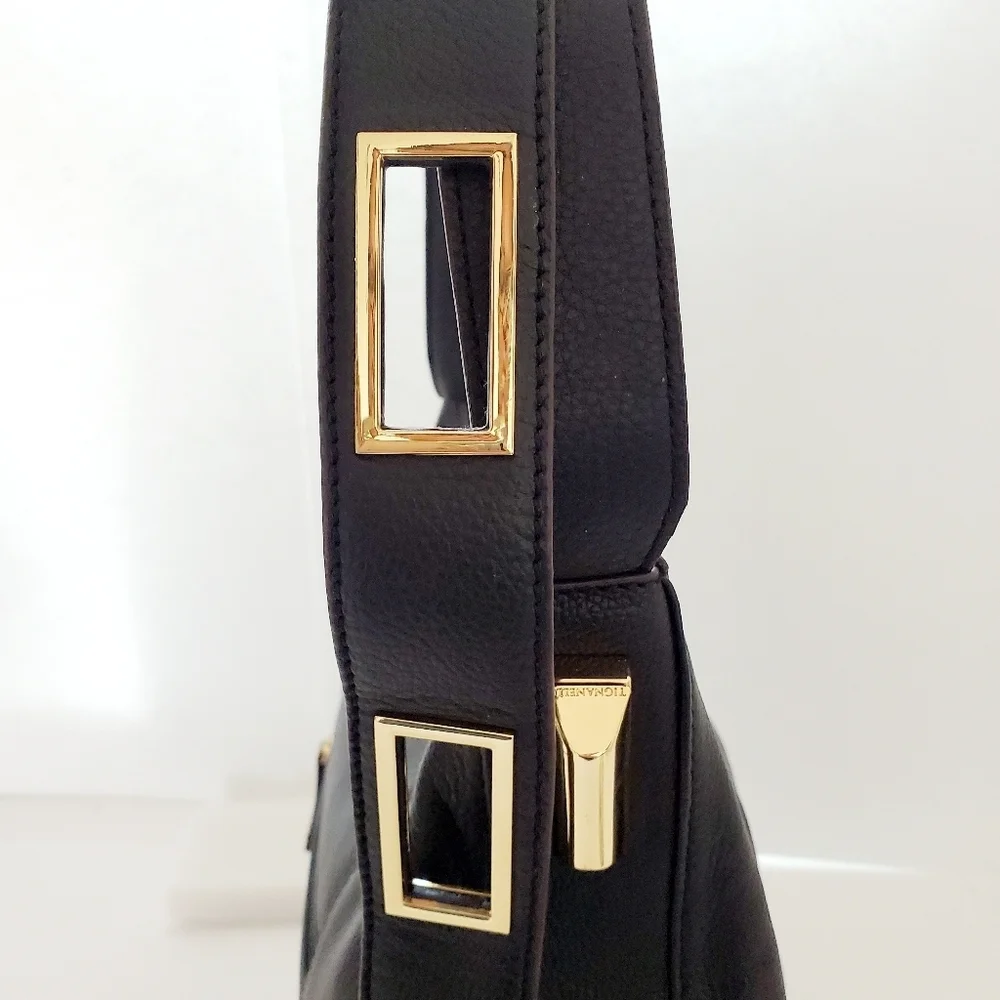 Tignanello Since 1989 Genuine Leather Black Shoulder Bag - Picture 7 of 15